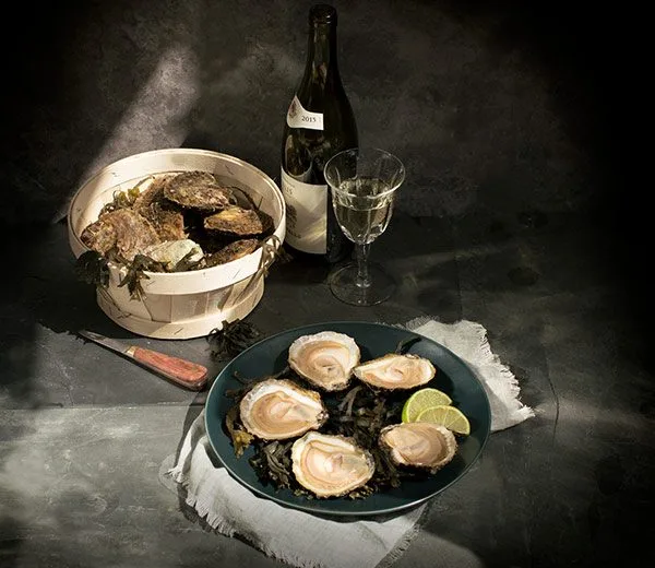 Oysters and wine