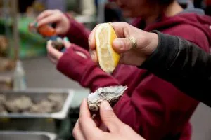 Enjoying Oysters at Clarinbridge